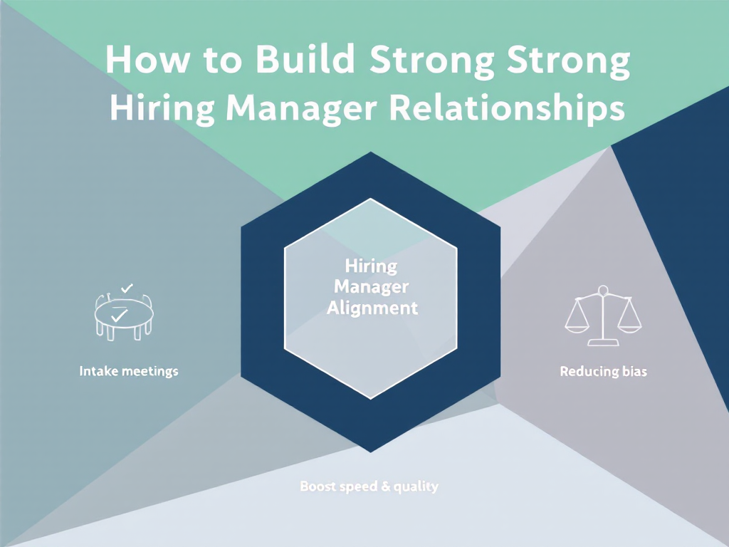 How to Build Strong Hiring Manager Relationships. Learn how to align with hiring managers to boost s...
