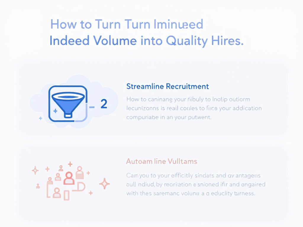 How to Turn Indeed Volume into Quality Hires. Master Indeed hiring: strategies to manage volume, red...